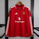 26 27 Manchester United Home Long Sleeve Soccer Jersey