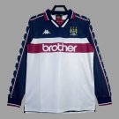 97 98 Manchester City Away Long Sleeve Retro Soccer Jersey
