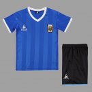 1986 Argentina Away Kids Retro Soccer Jersey Size 16-28