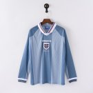 1996 England Away Long Sleeve Retro Soccer Jersey