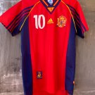 1998 00 RAUL #10 Spain Vintage adidas Home Football Shirt World Cup 98