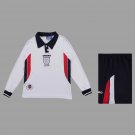 1998 England Home Long Sleeve Kids Retro Soccer Jersey Size 16-28