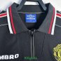 1998-1999 Man Utd Black Long Sleeve Retro Soccer Jersey