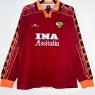 1998-1999 Roma Home Long Sleeve Retro Soccer Jersey