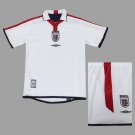 2004 England Home Kids Retro Soccer Jersey Size 16-28