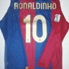 2006-2007 FC Barcelona Ronaldinho Long Sleeve Shirt Jersey Brazil Unicef