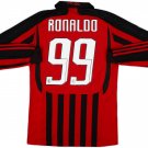 2007-08 AC Milan Home Long Sleeve Jersey Ronaldo #99