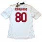 2009 10 Ac Milan Away Jersey #10 Ronaldinho adidas Soccer White Kit