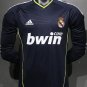 2010-2011 Real Madrid Away Player Version  Long Sleeve Retro Soccer Jersey