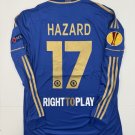 2012 13 Chelsea Home Retro Jersey Hazard #17 Long Sleeve Vintage Iconic Gold Blu