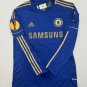 2012 13 Chelsea Home Retro Jersey Hazard #17 Long Sleeve Vintage Iconic Gold Blu