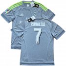 2015 16 Real Madrid Away Jersey #7 Ronaldo Adidas Soccer Football CR7 Kit