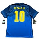 2020 21 Brazil Away Jersey #10 Neymar Jr.  Nike Copa America Soccer Blue Kit