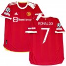2021 22 Manchester United Home UCL Jersey #7 Ronaldo adidas Kit