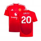 2024-2025 Man Utd Home Shirt  Diogo Dalot 20