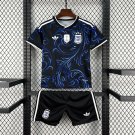 2026 Argentina Away Kids Soccer Jersey Size 16-28