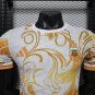 2026 Argentina Gold Baroque Floral Player Version White Soccer Jersey
