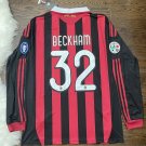 AC Milan 2009 10 Retro BECKHAM # 32 Soccer Home Jersey - Men