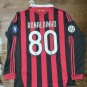 AC Milan 2009 10 Retro RONALDINHO # 80 Soccer Home Jersey - Men