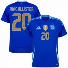 Adidas Argentina Away Mac Allister 20 Jersey 2024-2025