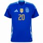 Adidas Argentina Away Mac Allister 20 Jersey 2024-2025