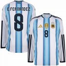 Adidas Argentina Home Long Sleeve E.Fernandez 8 Jersey 2026-2027