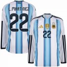 Adidas Argentina Home Long Sleeve L. Martínez 22 Jersey 2026-2027