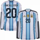 Adidas Argentina Home Long Sleeve Mac Allister 20 Jersey 2026-2027