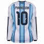 Adidas Argentina Home Long Sleeve Maradona 10 Jersey 2026-2027