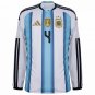 Adidas Argentina Home Long Sleeve Zanetti 4 Jersey 2026-2027