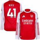 Adidas Arsenal Home Long Sleves Rice 41 Jersey 2025-2026 (Premier League)