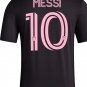 adidas Inter Miami CF Lionel Messi #10 Black T-Shirt