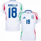 Adidas Italy Away Barella 18 Jersey 2024-2025