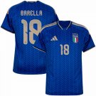 Adidas Italy Home Barella 18 Jersey 2026-2027