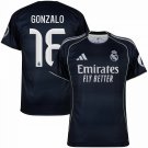 Adidas Real Madrid Away Gonzalo 16 Jersey Jersey 2025-2026