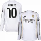 adidas Real Madrid Home Long Sleeves Mbappé 10 Jersey 2025-2026