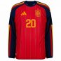 Adidas Spain Home Long Sleeve Pedri 20 Jersey 2026-2027
