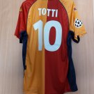 AS Roma 2001 02 Home UCL Jersey - Totti #10 - Vintage Italian Retro Football Shirt
