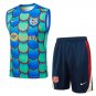 Barca Short Tank Top 2024 2025 Blue Green