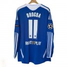 Didier Drogba Chelsea 2011 12 Jersey Home Long Sleeve Blue Retro Football Shirt