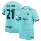 Frenkie de Jong Barcelona Jersey 2023 24 - Aqua
