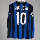 INTER MILAN INTERNAZIONALE 2009 2010 HOME SHIRT JERSEY #10 SNEIJDER LONG SLEEVE