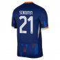 Jerdy Schouten 21 Netherlands National Team 2024 25 Away Men Jersey - Navy