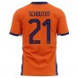 Jerdy Schouten 21 Netherlands National Team 2024 Home Kits AOP T-shirt - Orange