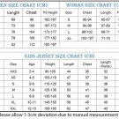 Jerseys Size Chart