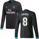 KROOS #8 Real Madrid CF Away Long Sleeve Jersey 2017 18 Adults