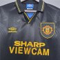 MANCHESTER UNITED 1993-1994 BLACK AWAY RETRO FOOTBALL SHIRT