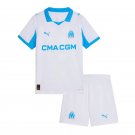 Marseille Home Kids Soccer Jerseys Kit 2025 26