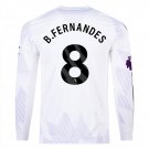 Men's adidas B. Fernandes 8 Manchester United Long Sleeve Away Jersey 25 26