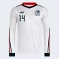Men's adidas Chicharito 14 Mexico Long Sleeve Away Jersey 2026